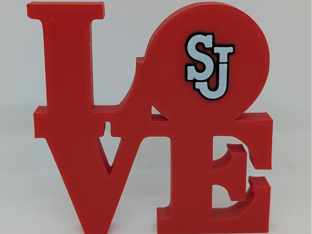 St. John's University Red Storm Love Park Sign