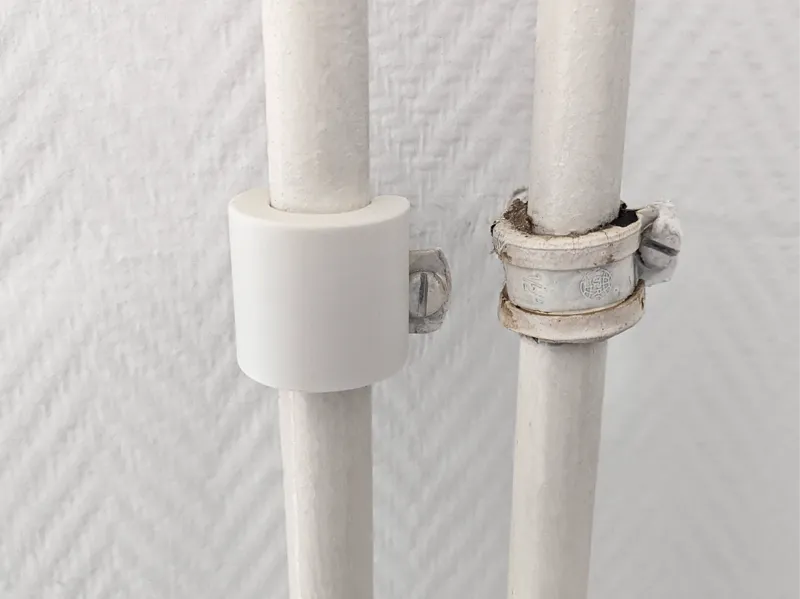 Cover for Pipe Clamp on Wall  (heating tube)