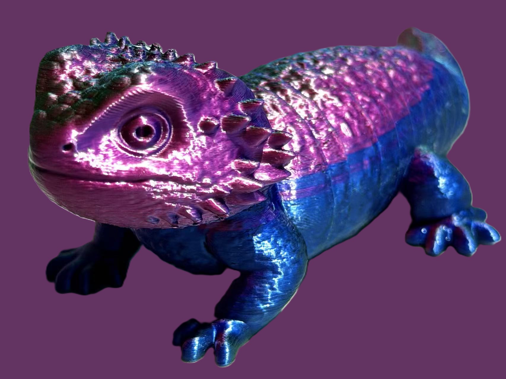 Miniatura 2 do modelo 3D 高清蜥蜴（一体打印，可活动）