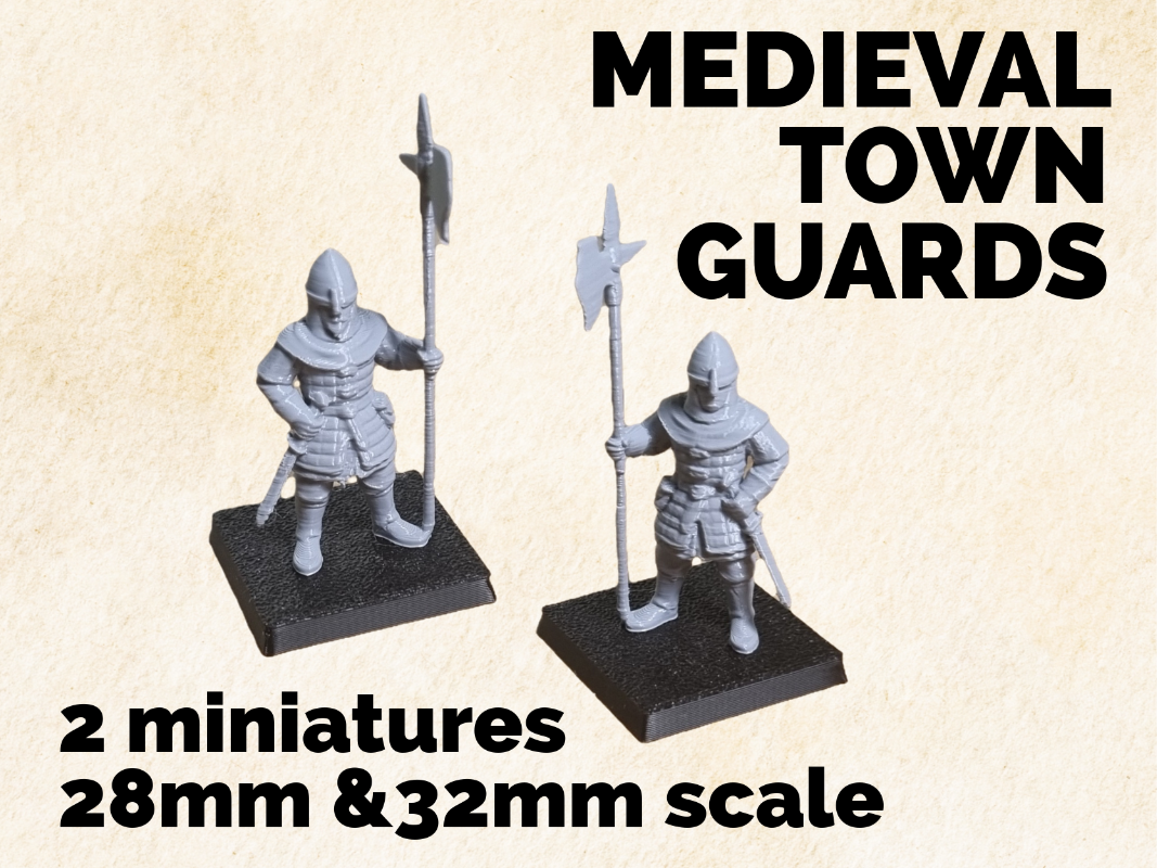 Miniatura 1 do modelo 3D Medieval town guards