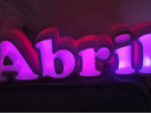 Nombre personalizado Abril decoracion LED