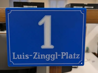 Vienna Street Sign - Editable