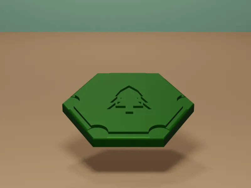 Catan 3d Simplified Lumber Hex