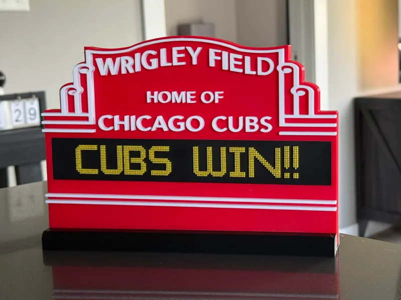 Cubs marquee with base