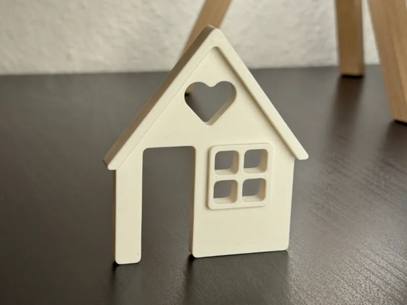 Deko Haus mit Herz (breit) – Fenster & Herz
