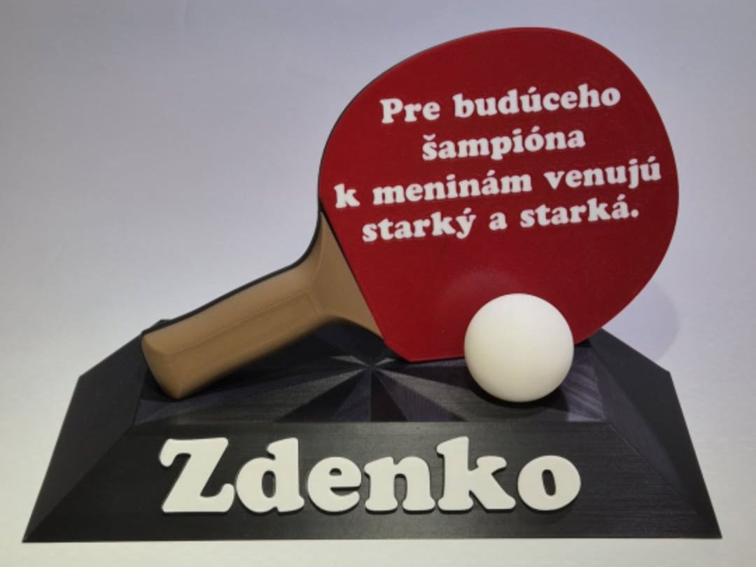 Table Tennis Trophy / Gift Sign