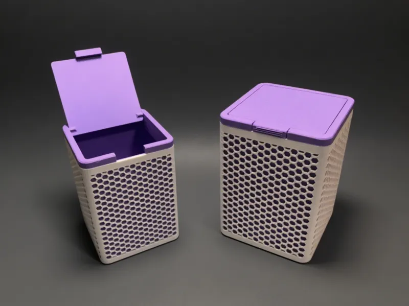 Desktop double-layer garbage bin