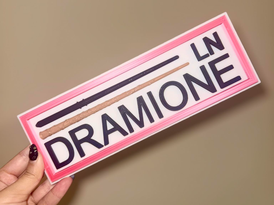 Dramione Book Sign with Wands