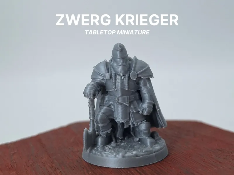 Zwerg Krieger mit Axt für Tabletop-Kriegsspiel DnD