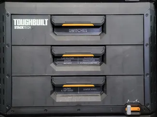 Toughbuilt Stacktech drawer tool box label