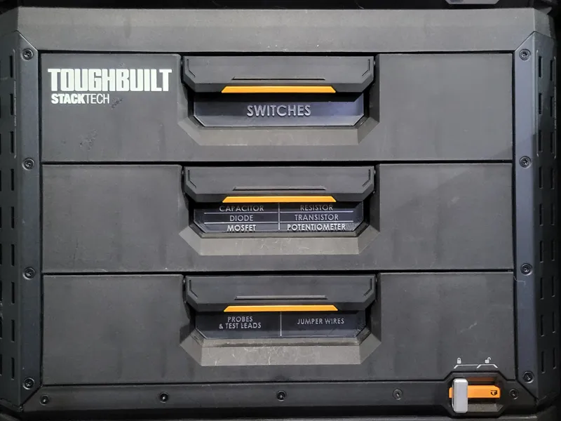 Toughbuilt Stacktech drawer tool box label