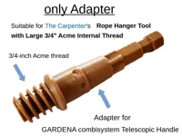 3/4" Acme Adapter for GARDENA combisystem Telescopic Handle