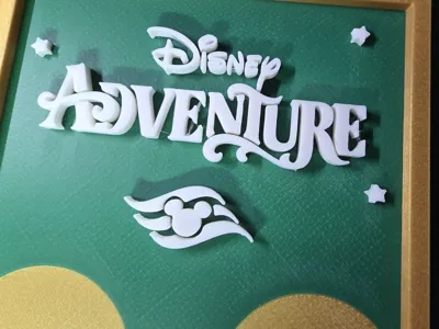 Disney adventure cruise cabin plate 