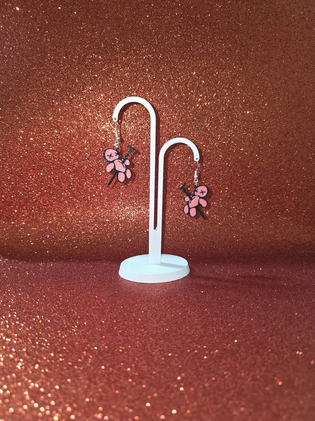 Voodoo doll earrings view 3