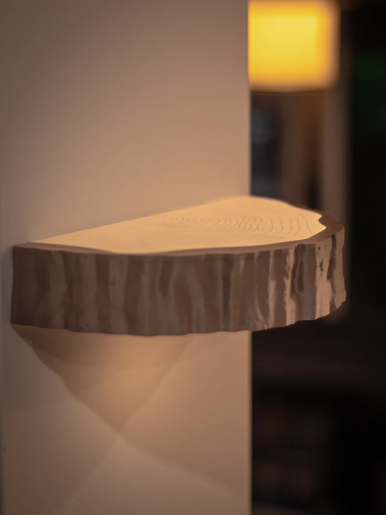 Live Edge Floating Shelf with Accent Light view 3