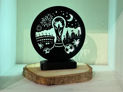 LED Ring Lamp v3 including frame with WM motif