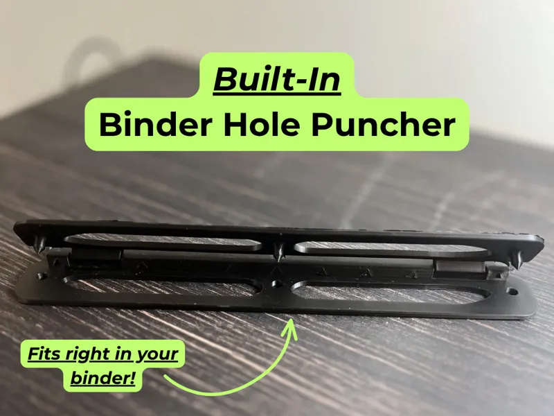 Portable 3-Hole Punch Binder Insert