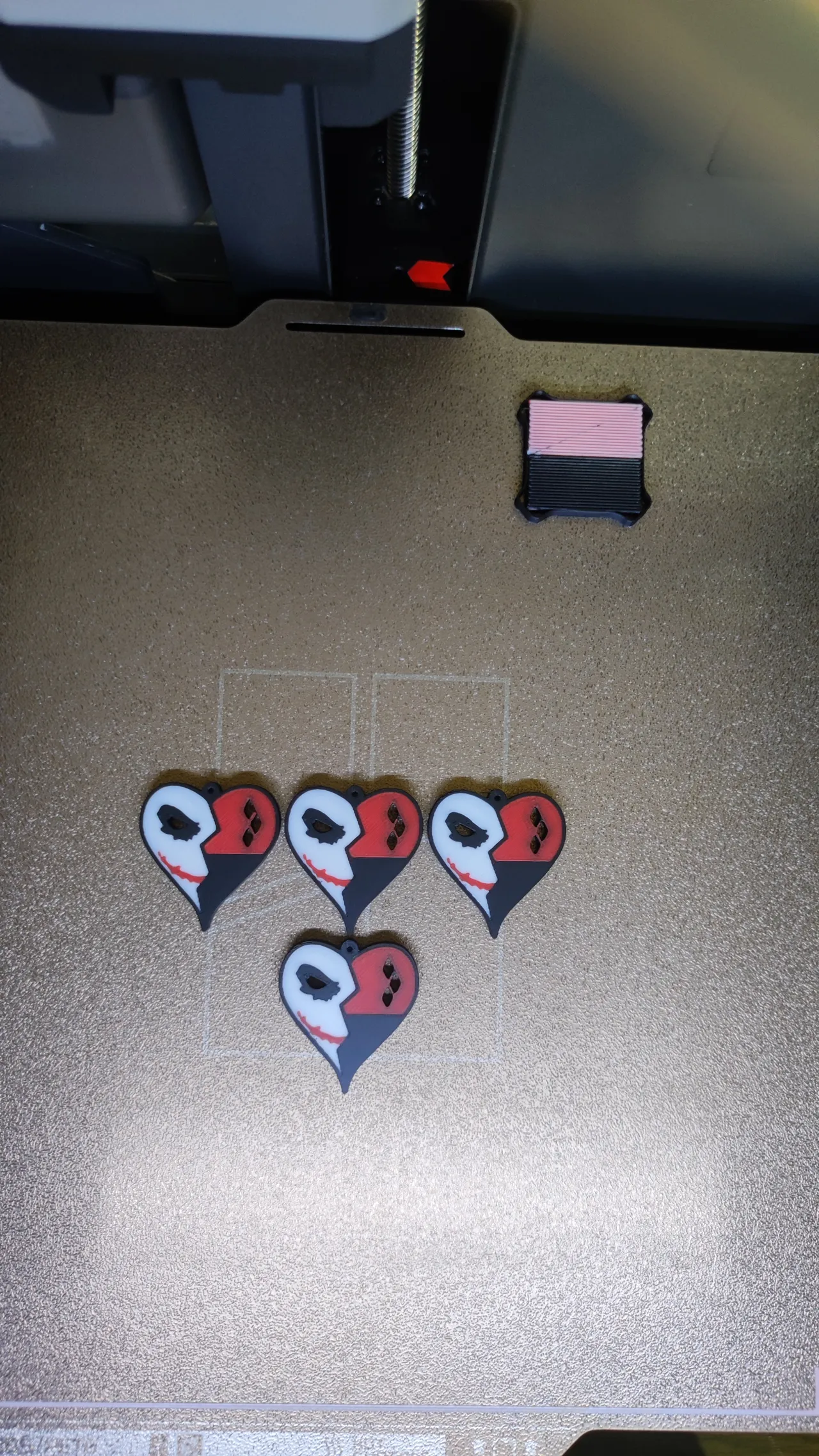 Joker Heart Earrings & Keychain Pendant view 2