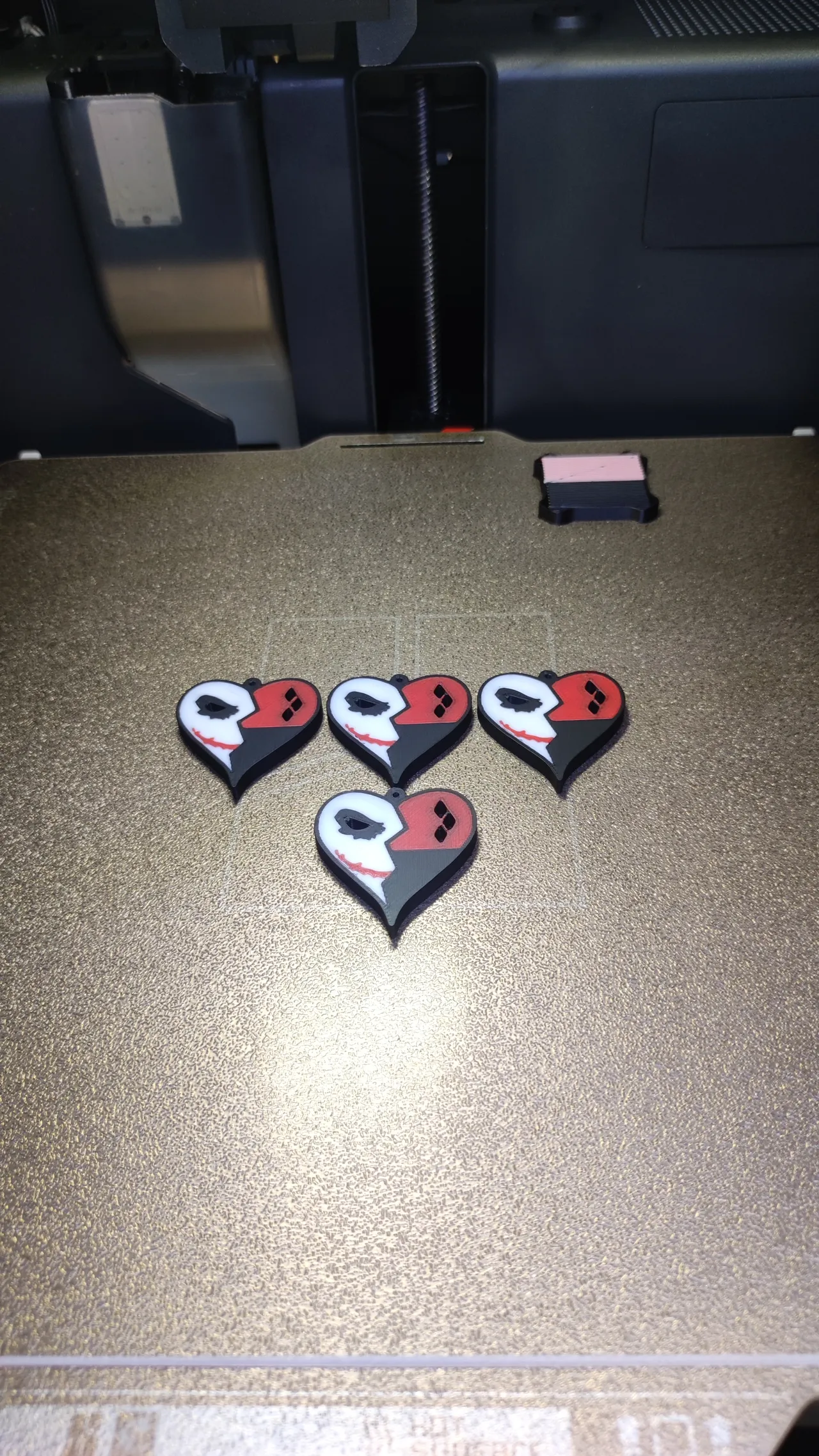 Joker Heart Earrings & Keychain Pendant view 3