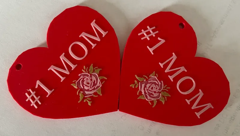 #1 Mom Keychain