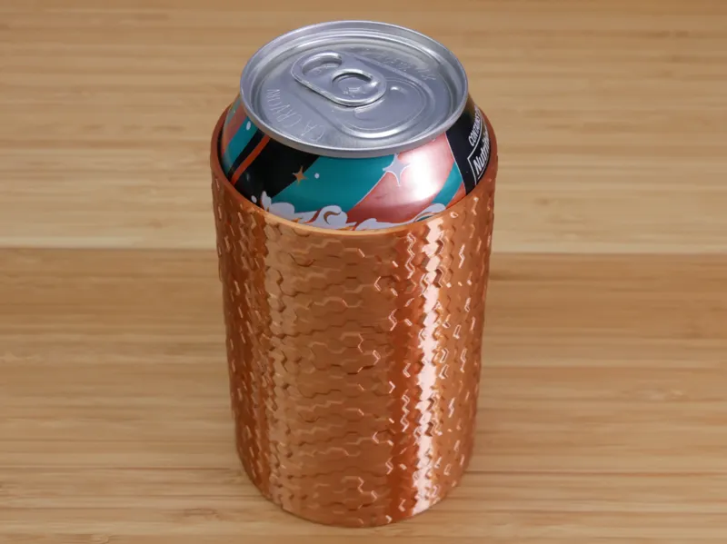 Bumpy Hex Pattern 12 oz Can Holder