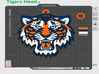 Det Tigers Head Pendant