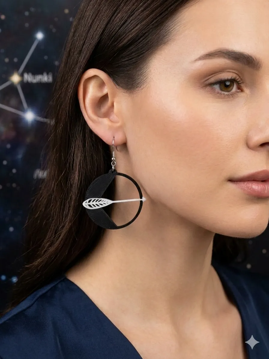 Sagittarius Earrings - Zodiac Series view 3