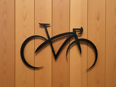 Minimalist Wall Bike – Bicycle Silhouette