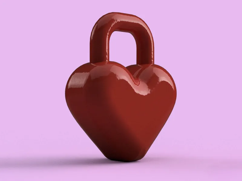 Heart shapped Kettlebell - St. Valentine Keychain