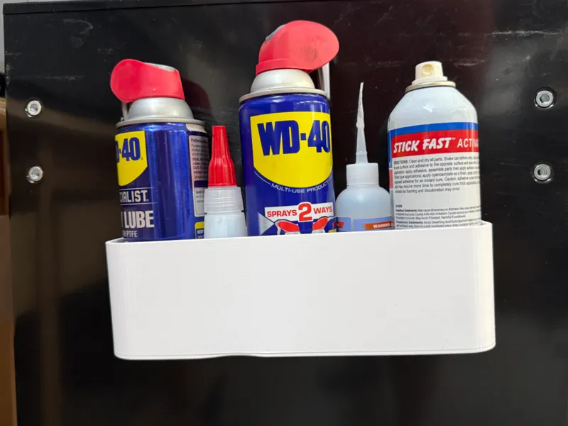 Magnetic toolbox holder for cans etc