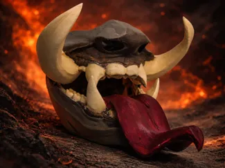 Beautiful realistic Hannya Oni Mask