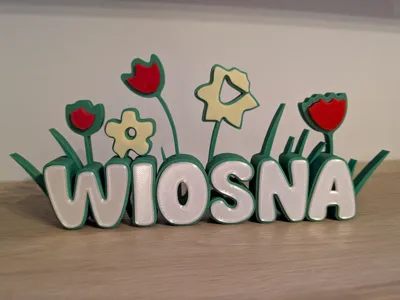 Dekoracyjny Napis WIOSNA TEXT SPRING NO AMS