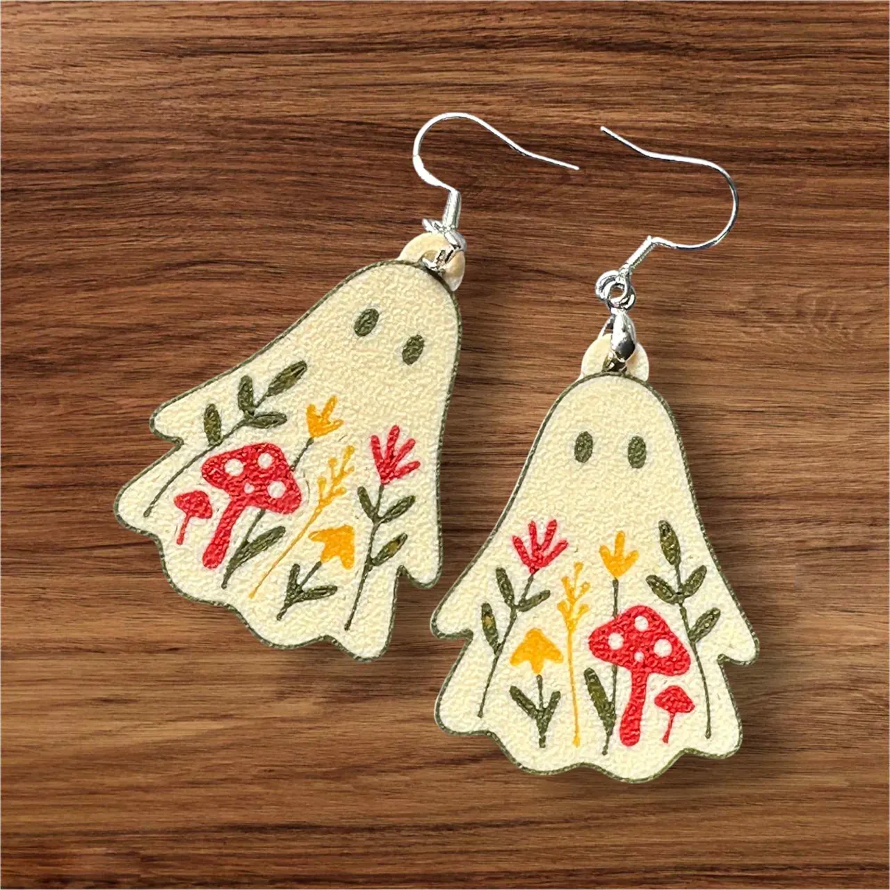 Boho Ghost Earrings Bookmark Keychain view 2