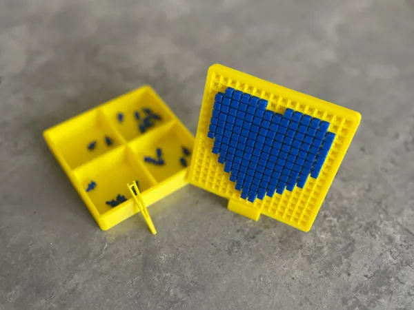 Puzzle cœur pixel art