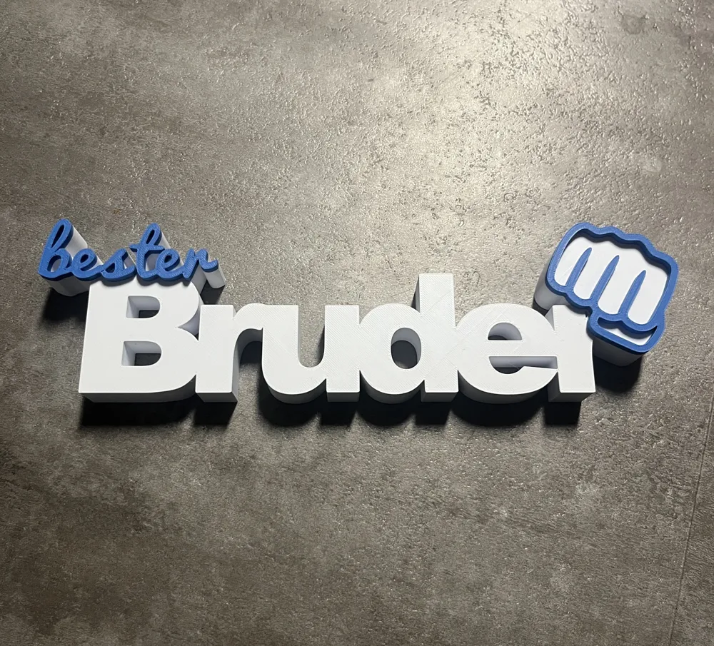 Best Brother - Personalized 3D Lettering - Free 3D Print Model - MakerWorld
