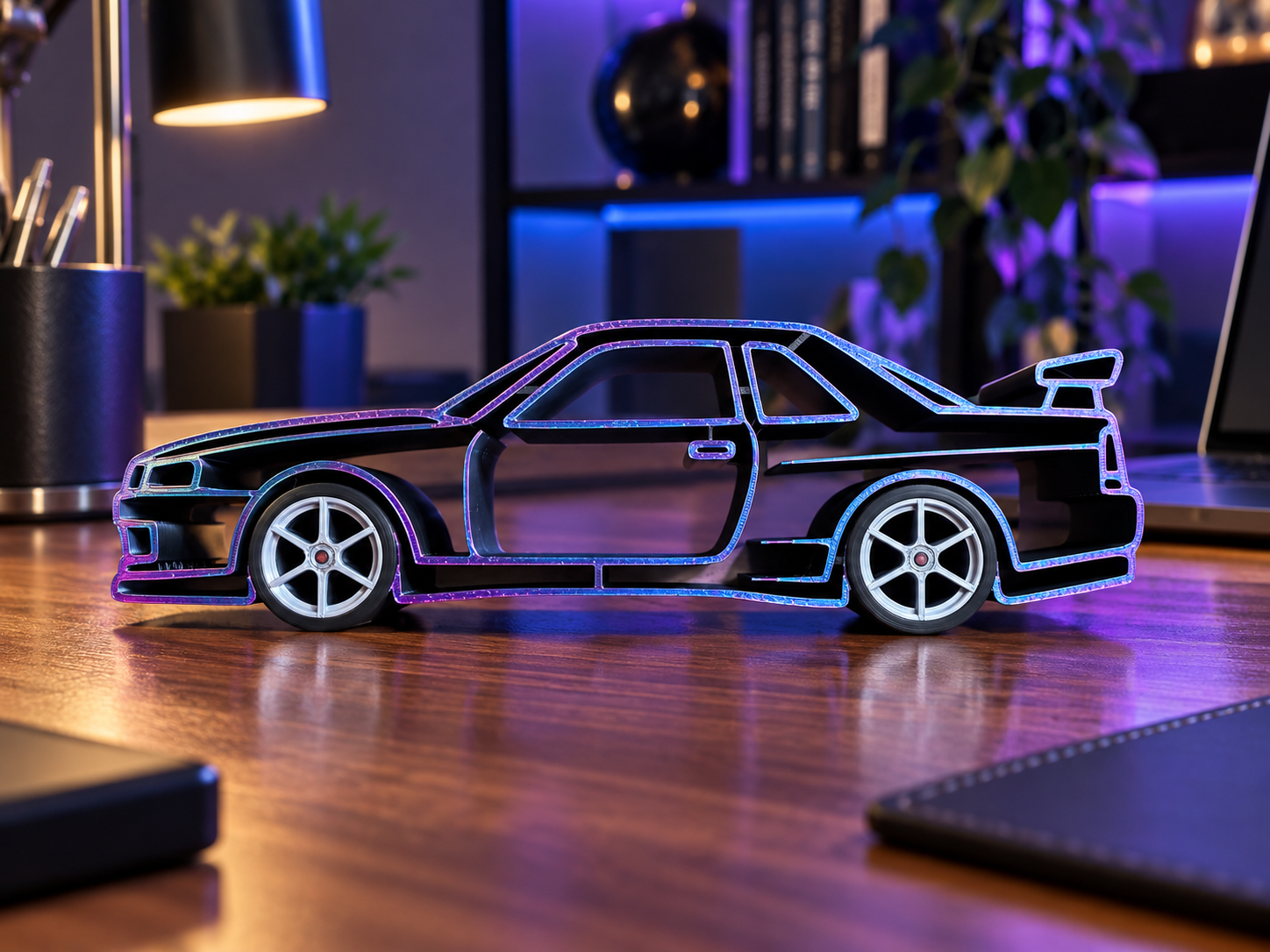 Nissan Skyline GT R Inspired Silhouette Desk Decor 3D model