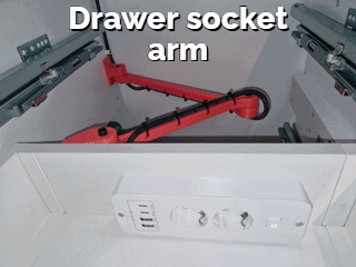 Schubladen Kabelführung - Handy Laden in Schublade