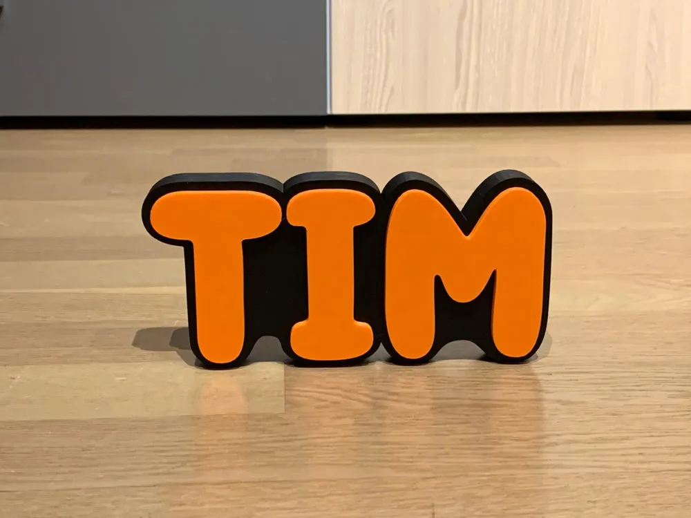 Nameplate TIM - Free 3D Print Model - MakerWorld