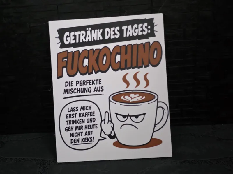 Magnet Schild "Fuckochino"