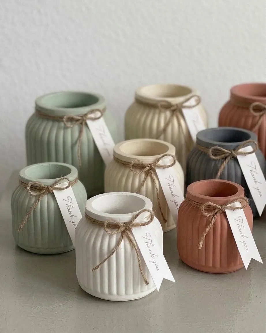 Modern Ribbed Planter / Vase view 2