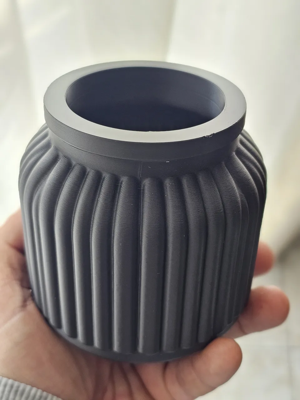 Modern Ribbed Planter / Vase view 4