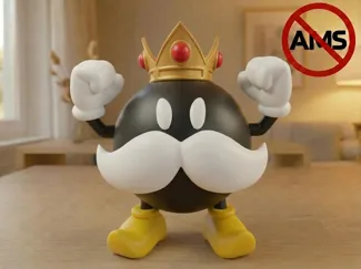 King Bob-omb Mario Figurine AMS + No AMS Versions