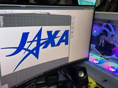JAXA Logo 3D sign 25cm Long