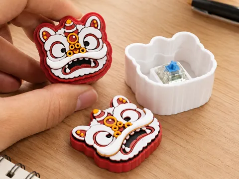 Objeto manipulable: Lion Dance clicker - Mid-Autumn Festival — referencia de MakerWorld