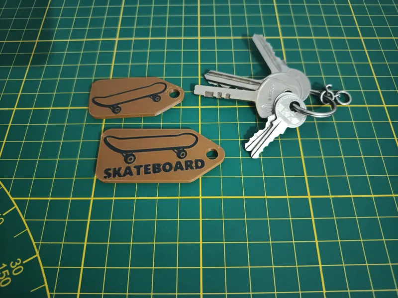 Skateboarder Keychain