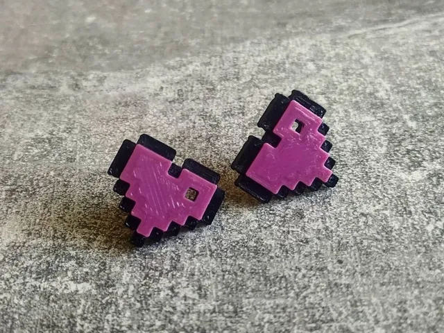 Pixel Hearth Earrings – Valentine’s Gift