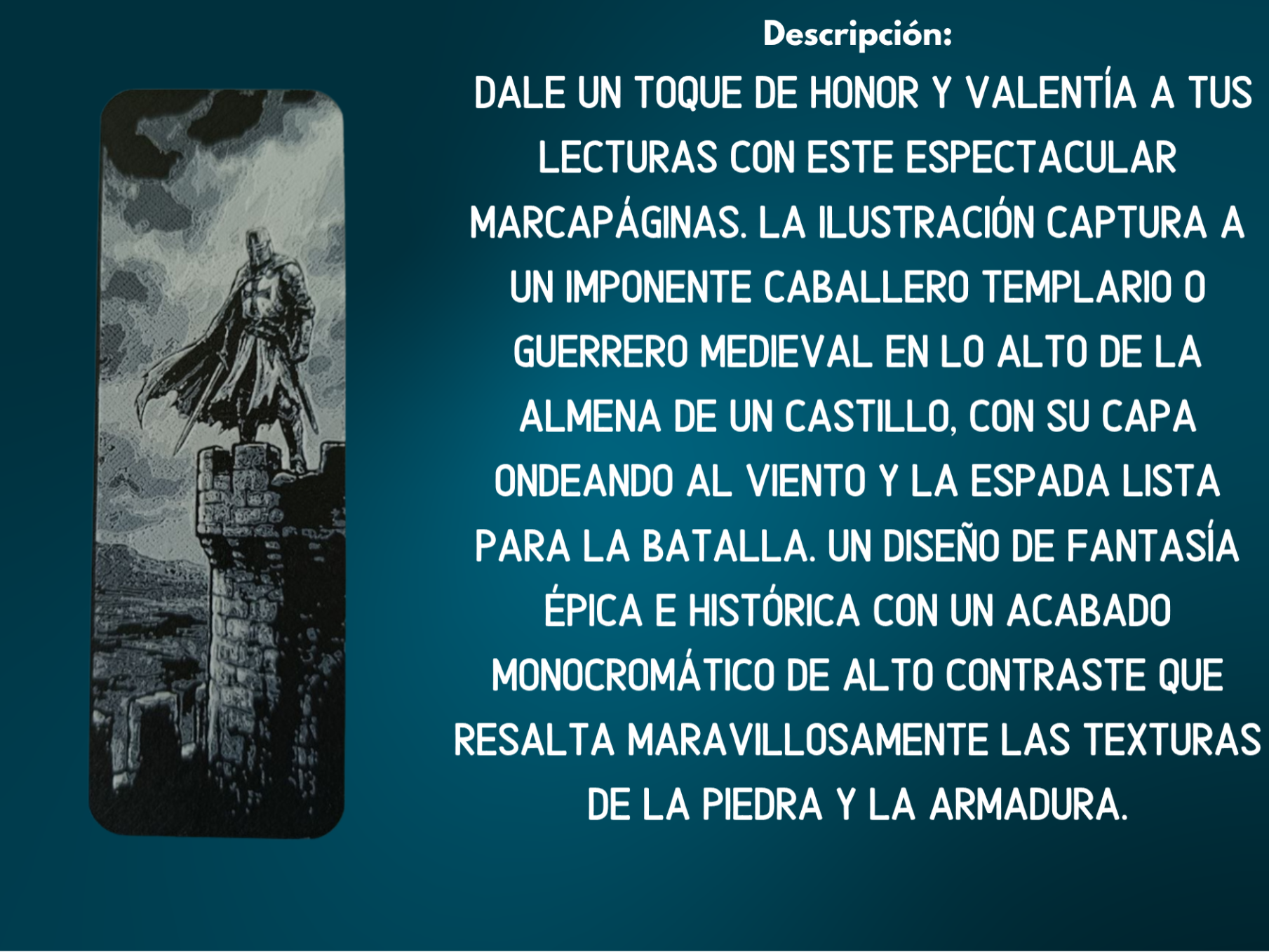 Marcapáginas Caballero Templario