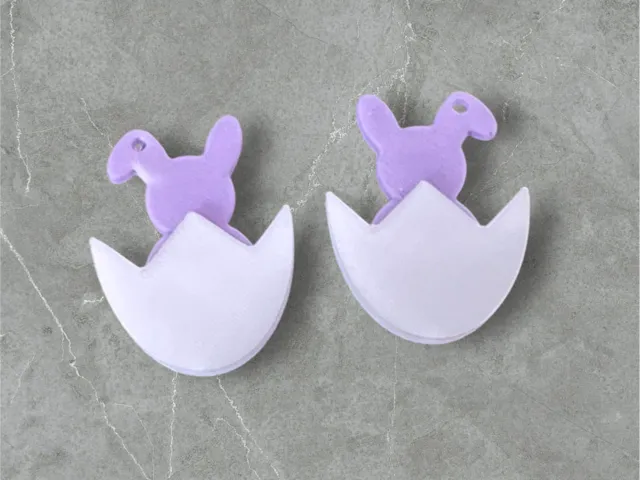 Bunny in Egg Earrings/charms
