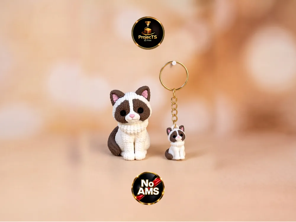 Knitted Ragdoll Cat - Free 3D Print Model - MakerWorld