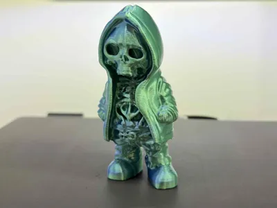 Skeleton Figure in Hoodie